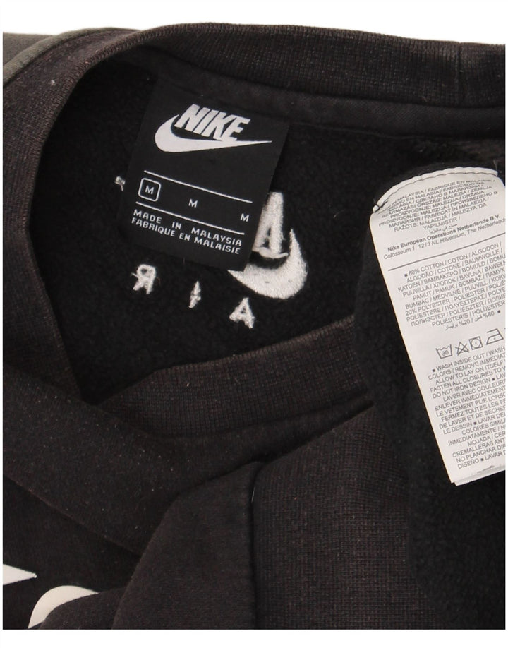 Felpa grafica da uomo Nike Felpa media in cotone nero