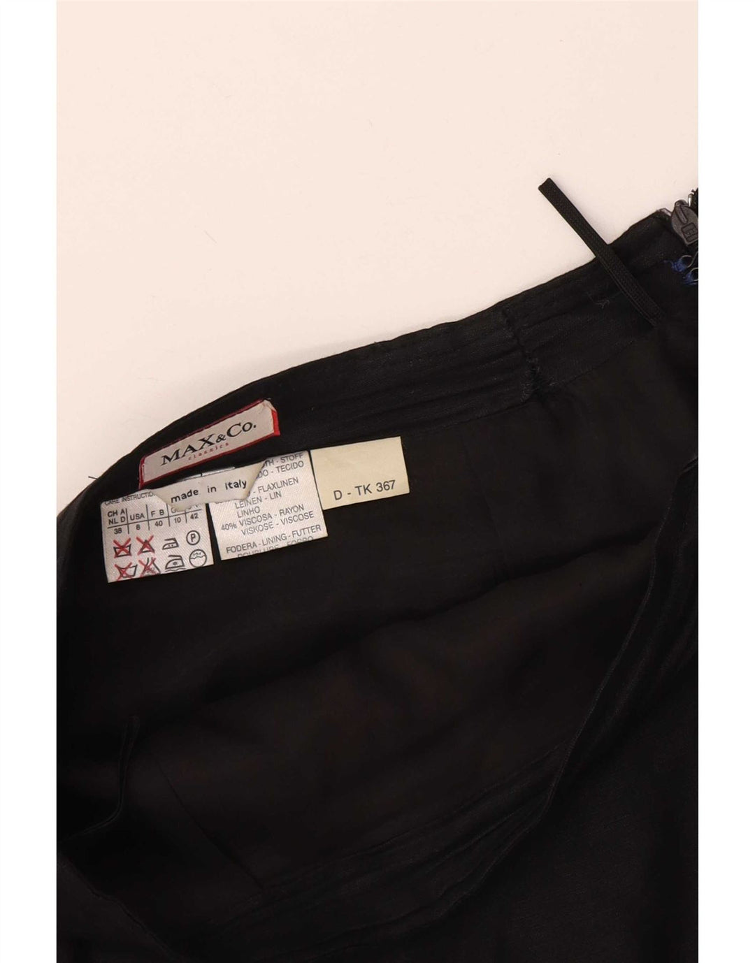 Minigonna da donna Max & Co. UK 10 piccola W28 lino nero