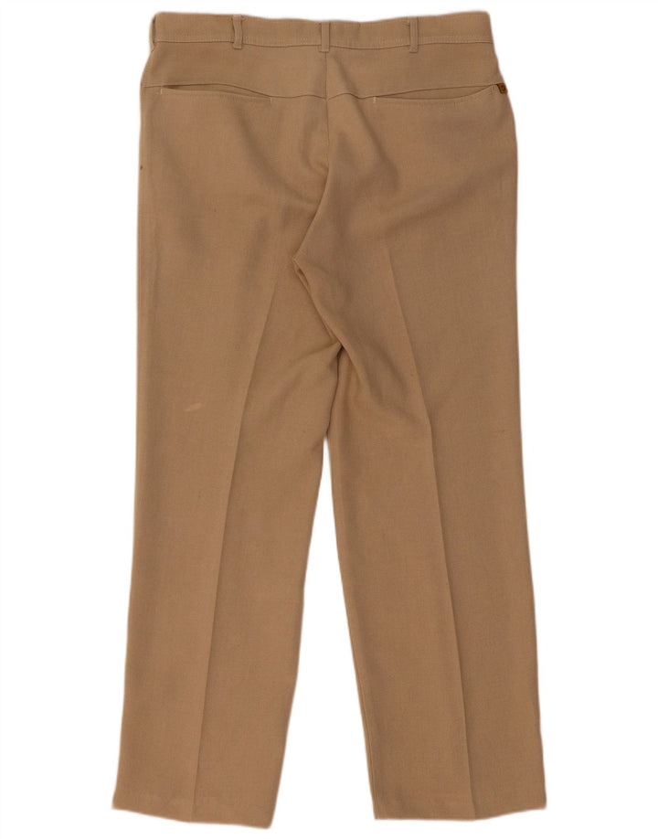 Pantaloni casual dritti da uomo Farah W34 L29 Poliestere beige