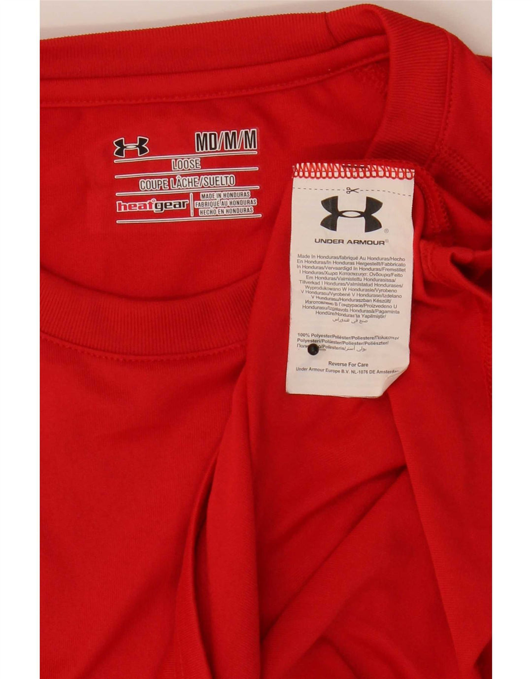 Maglietta Under Armour da uomo Heat Gear Top in poliestere rosso medio