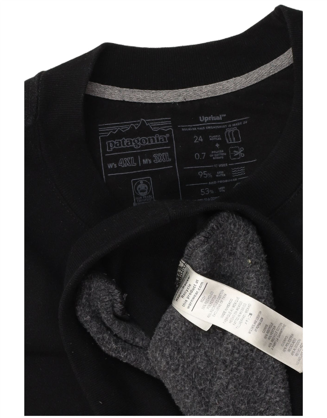 PATAGONIA Felpa da uomo Maglione 3XL Cotone nero