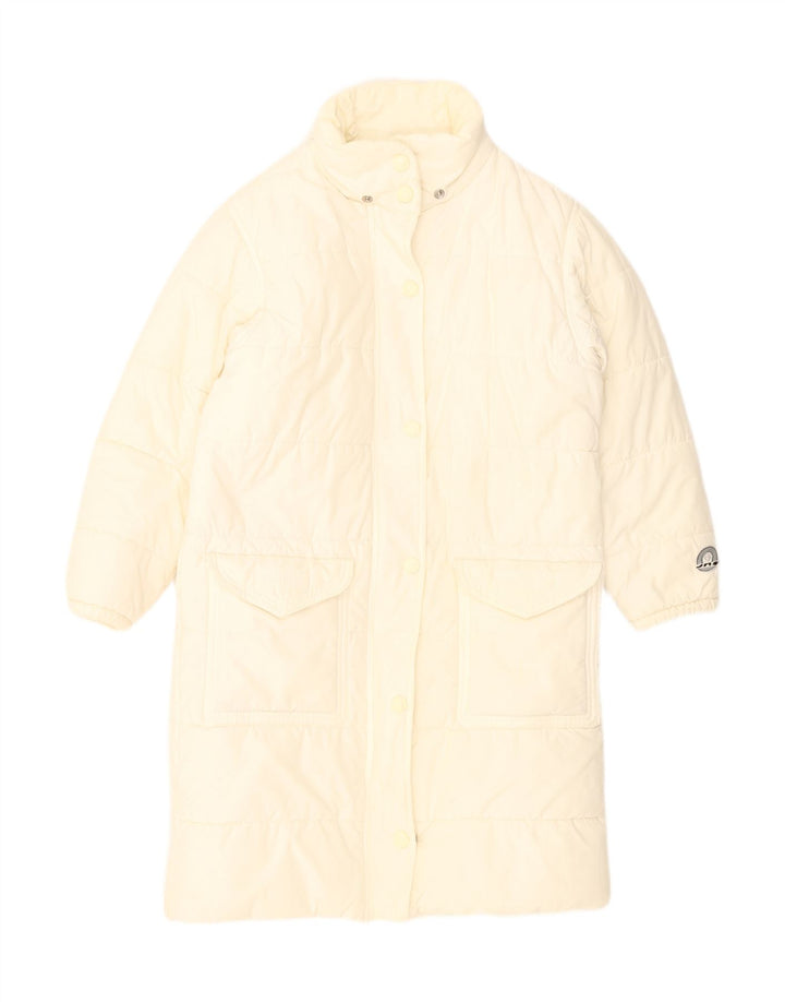 ONYX Womens Padded Coat UK 10 Small Off White Polyamide Vintage Onyx and Second-Hand Onyx from Messina Hembry 