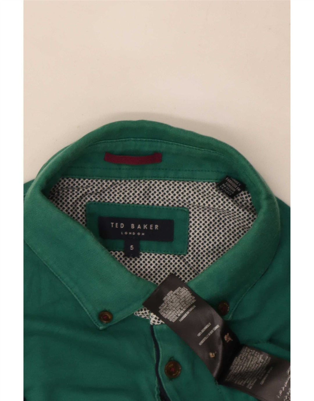 Polo da uomo Ted Baker taglia 5 XL in cotone verde