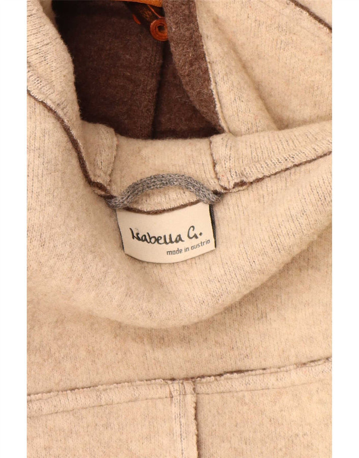Montgomery con cappuccio da donna Isabella G UK 14 Lana nuova marrone medio