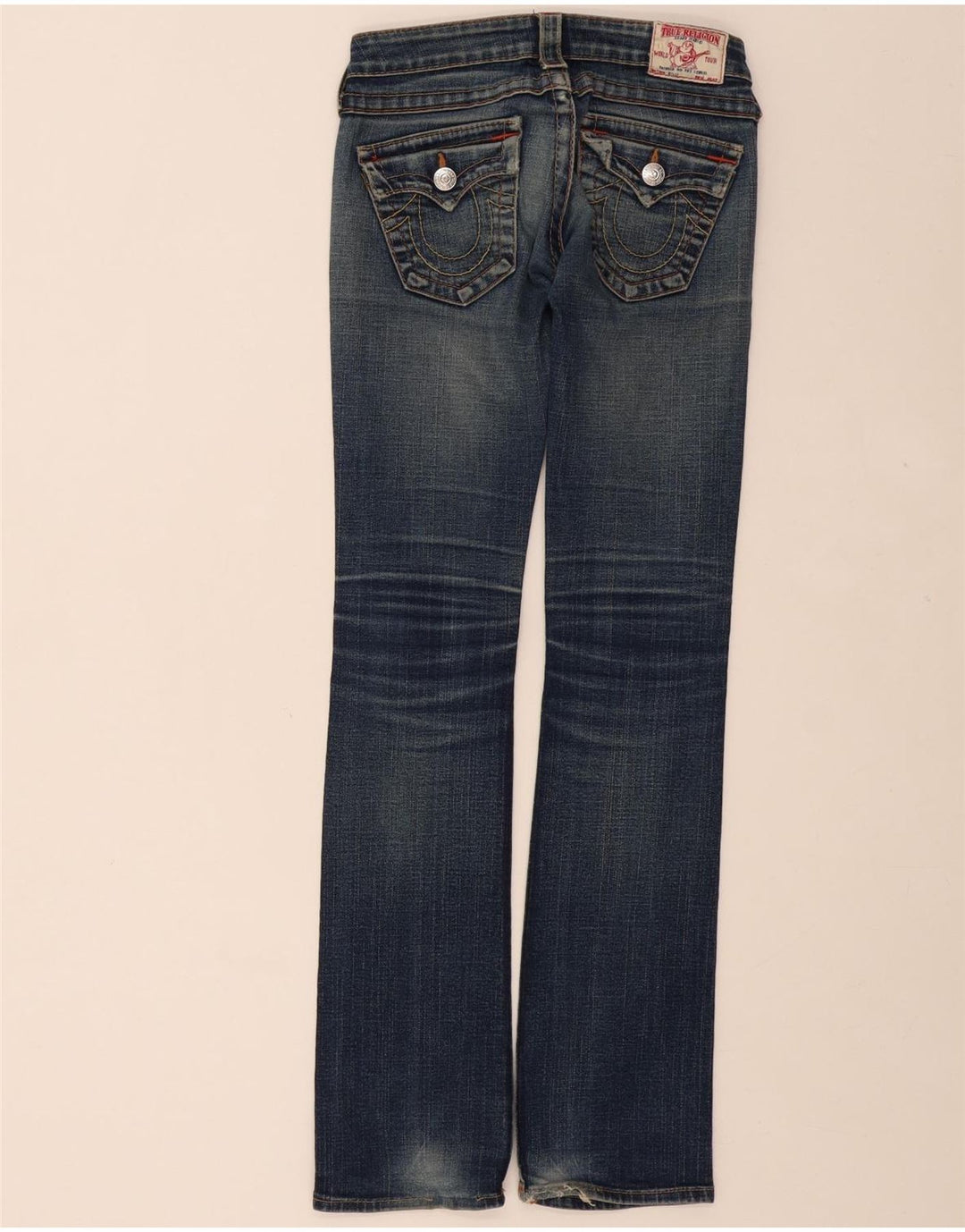 TRUE RELIGION Jeans dritti da donna W24 L32 cotone blu navy