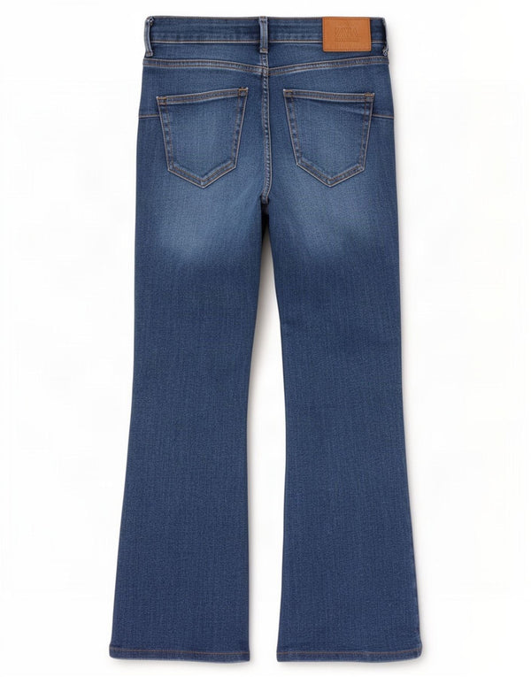 Jeans Bootcut da donna Zara EU 38 Small W28 L28 Blu