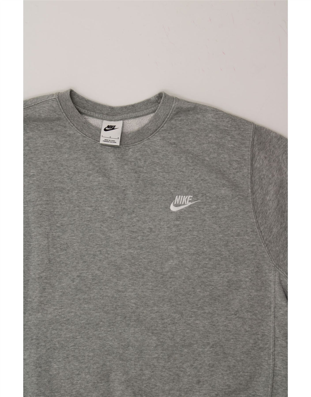 NIKE Felpa da uomo Maglione grande in cotone grigio