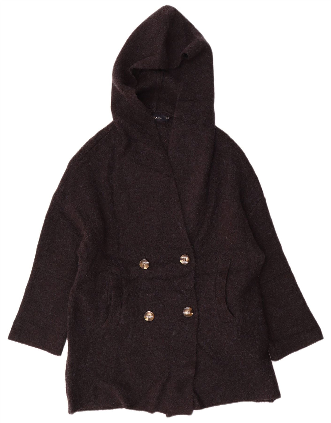 Maglione cardigan con cappuccio oversize da donna Zara UK 14 blu navy medio