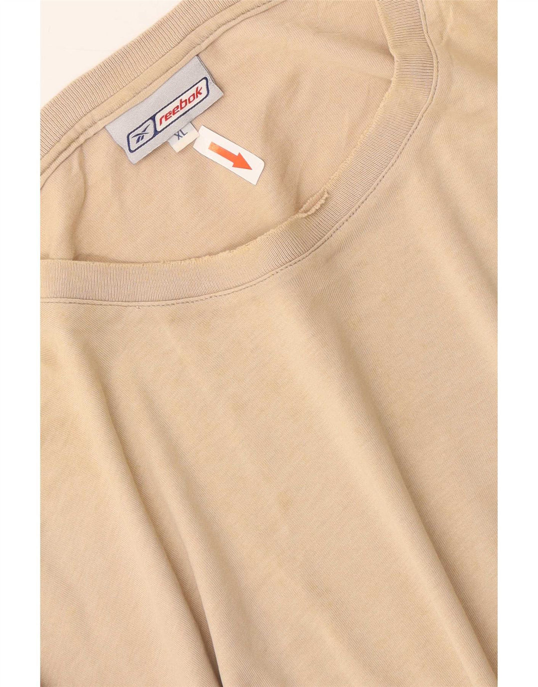 T-shirt Reebok da uomo Top XL in cotone beige
