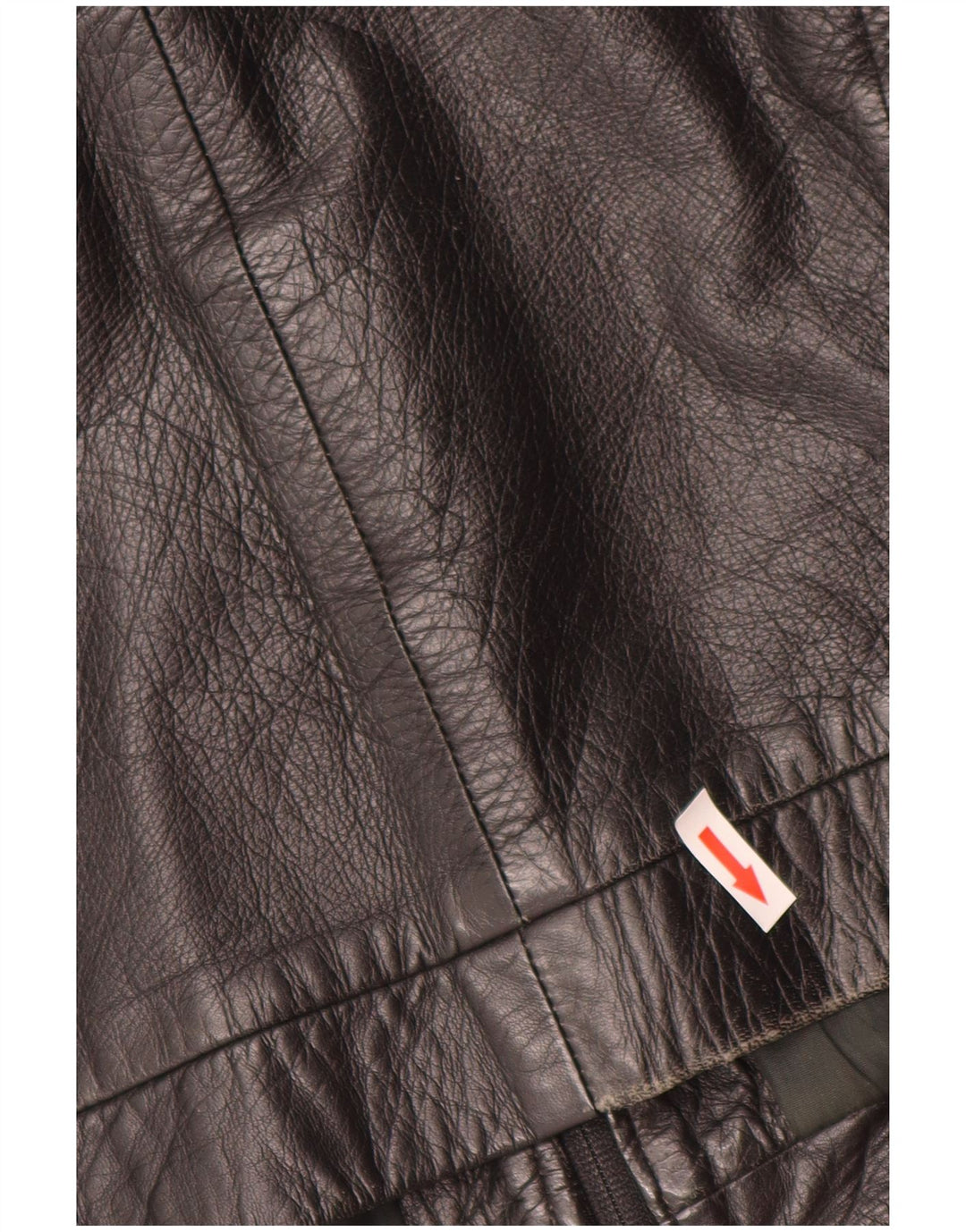 Giacca in pelle vintage da uomo IT 50 grande in pelle nera