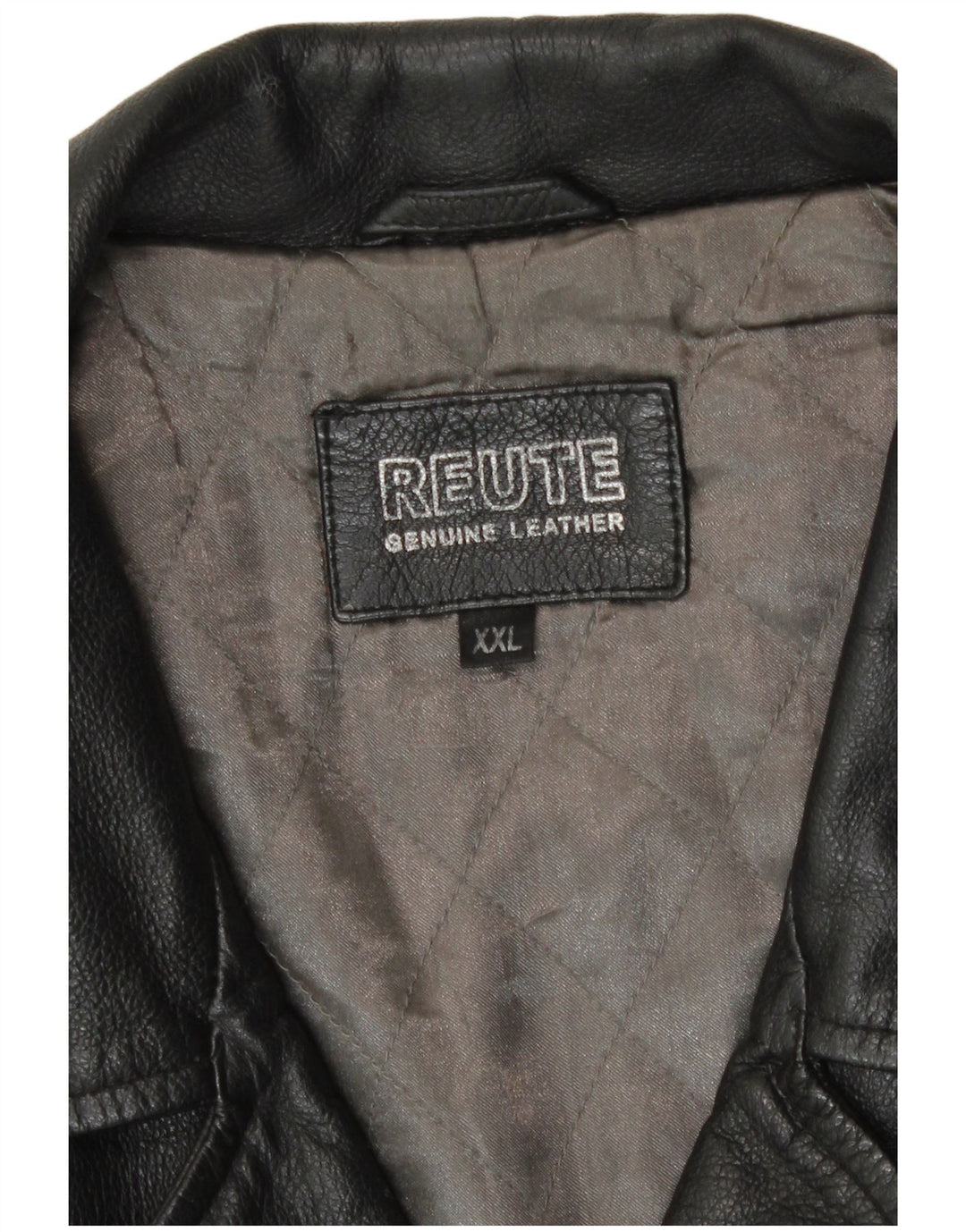 Giacca in pelle vintage da uomo UK 44 2XL Pelle nera