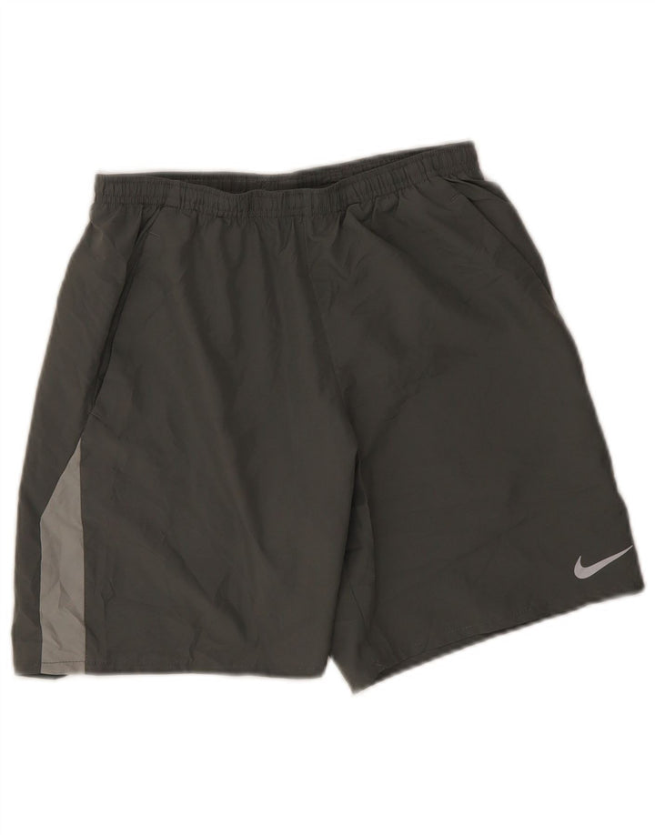 Pantaloncini sportivi Nike Dri Fit da uomo, piccoli, in poliestere color block grigio
