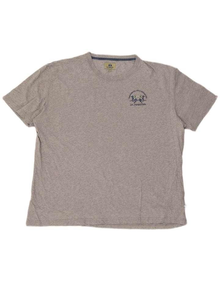 T-shirt da uomo La Martina Top 4XL Grigia chiazzata