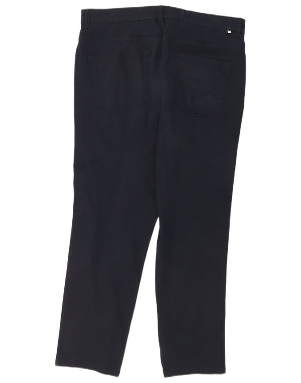 Pantaloni casual slim da uomo Ted Baker W34 L28 cotone blu navy