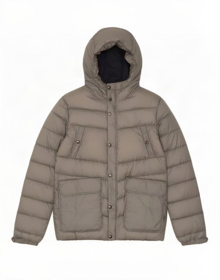 Giacca imbottita con cappuccio da uomo Woolrich UK 40 grande grigia