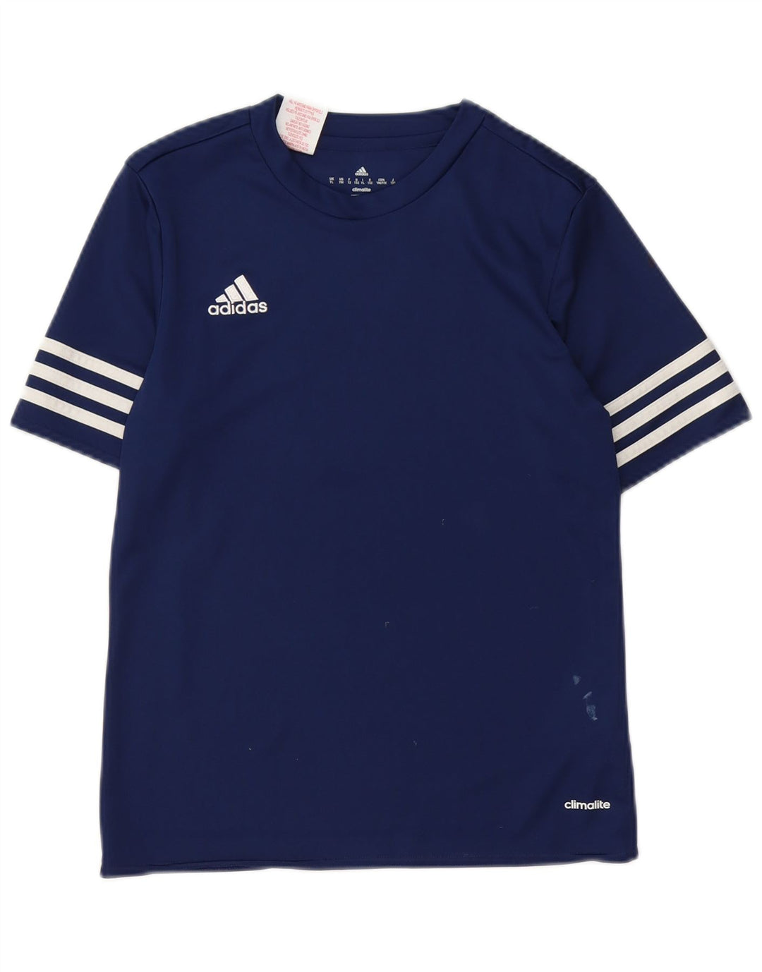 Maglietta Adidas Climalite da ragazzo, 11-12 anni, grande, in poliestere blu navy