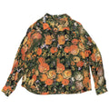 Camicia da donna vintage UK 16 grande floreale arancione