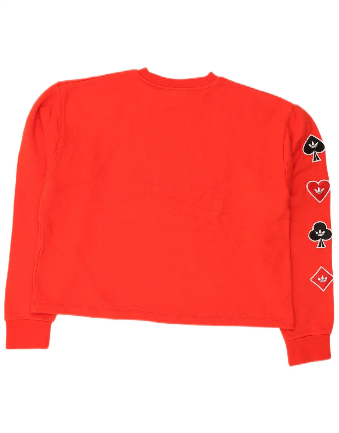 Felpa con grafica corta Adidas da donna UK 16 grande cotone rosso