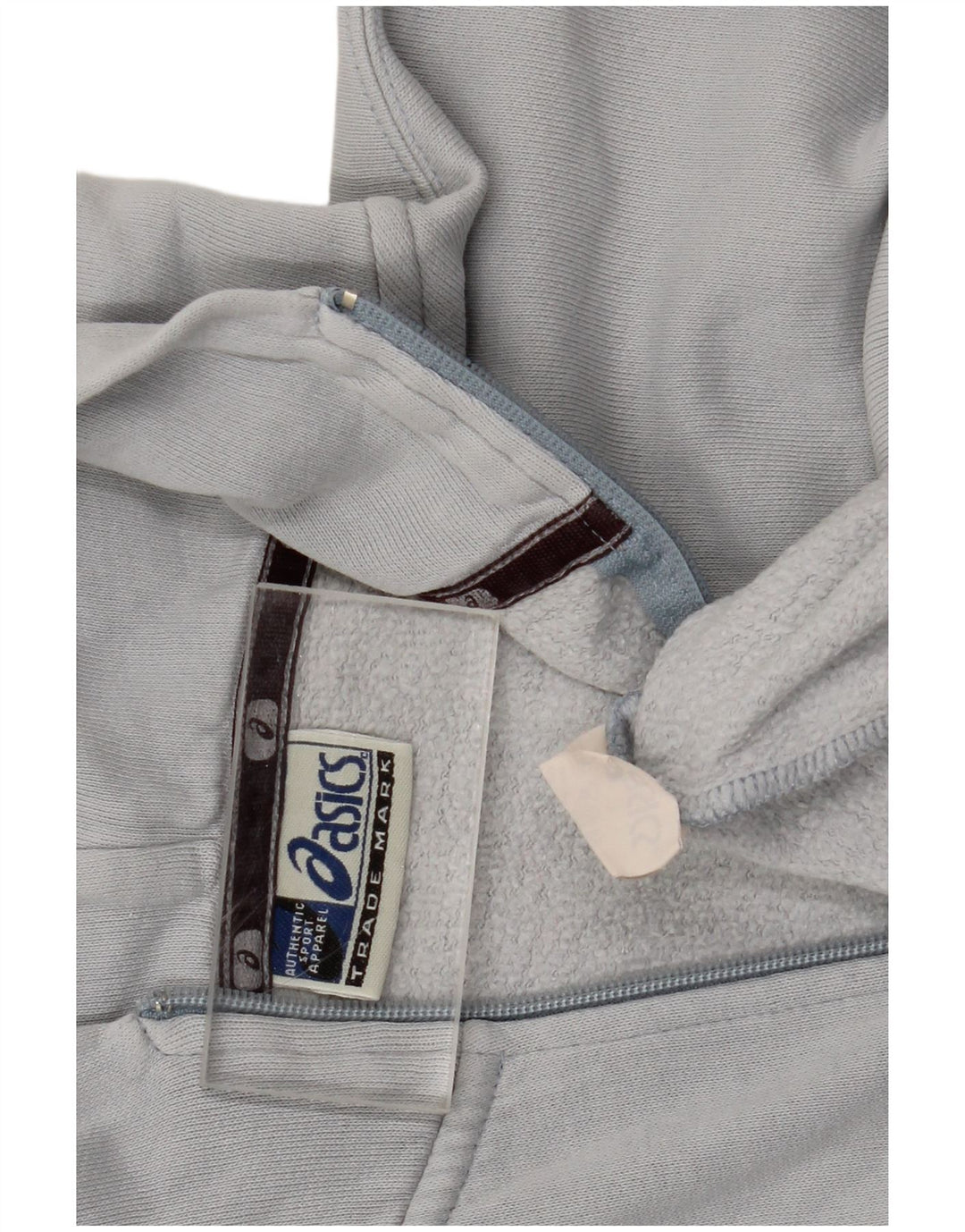 Maglione con cappuccio e zip da donna Asics UK 16 grande cotone grigio