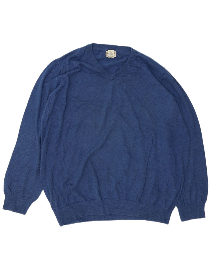 Maglione da uomo con scollo a V L.L.BEAN 2XL cotone blu