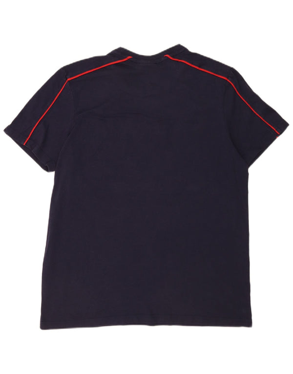 T-shirt grafica da uomo Fila Top XL in cotone blu navy