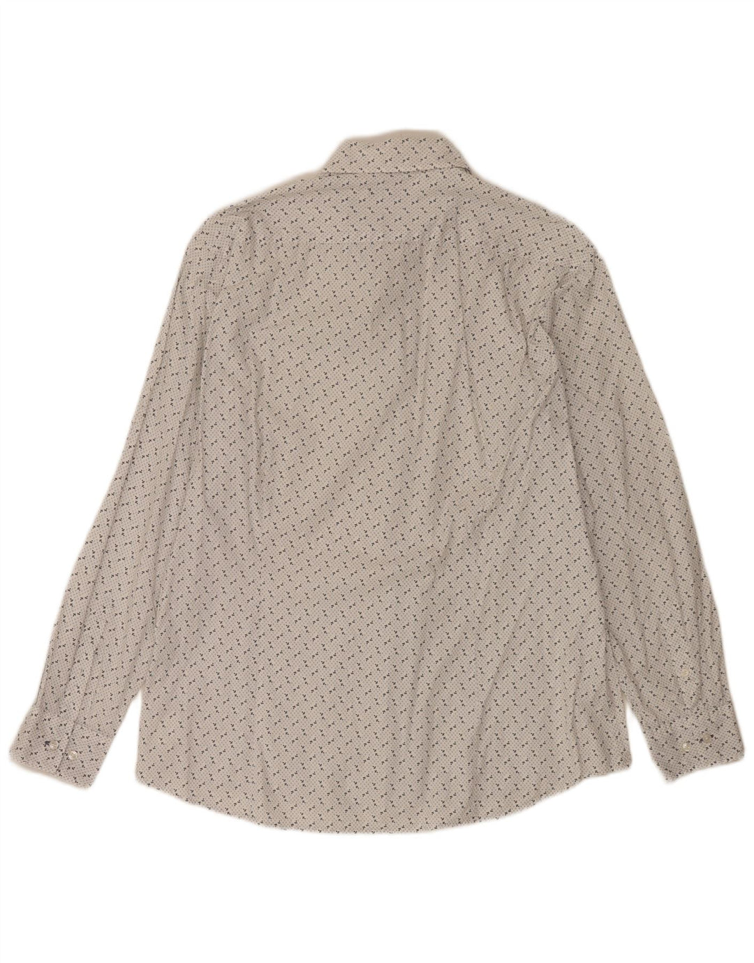 Camicia da uomo con motivo astratto Michael Kors, grande, in cotone bianco