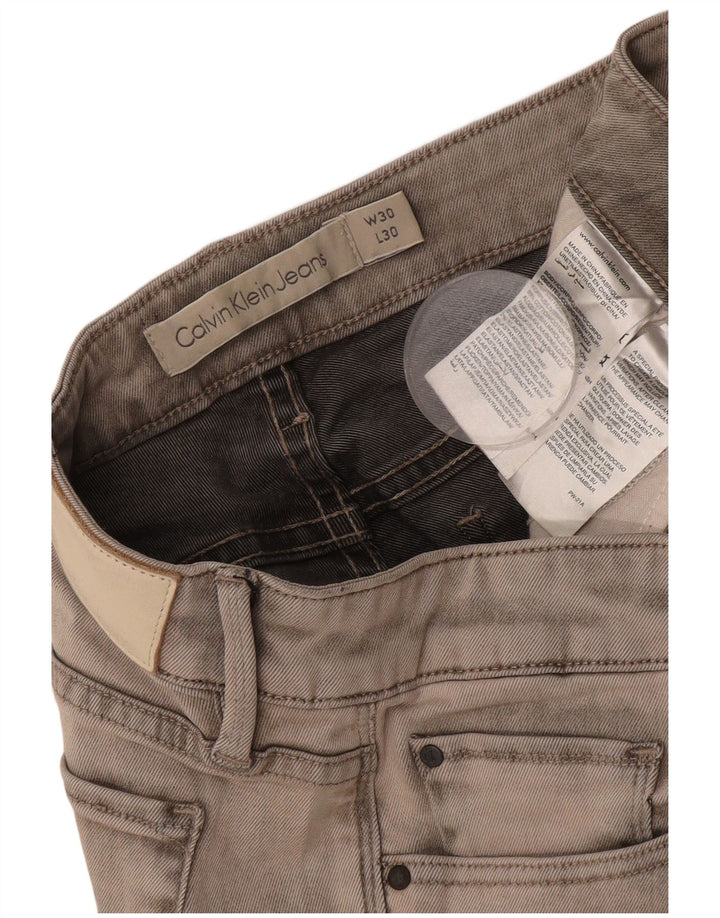 CALVIN KLEIN Jeans slim da donna W30 L30 cotone grigio