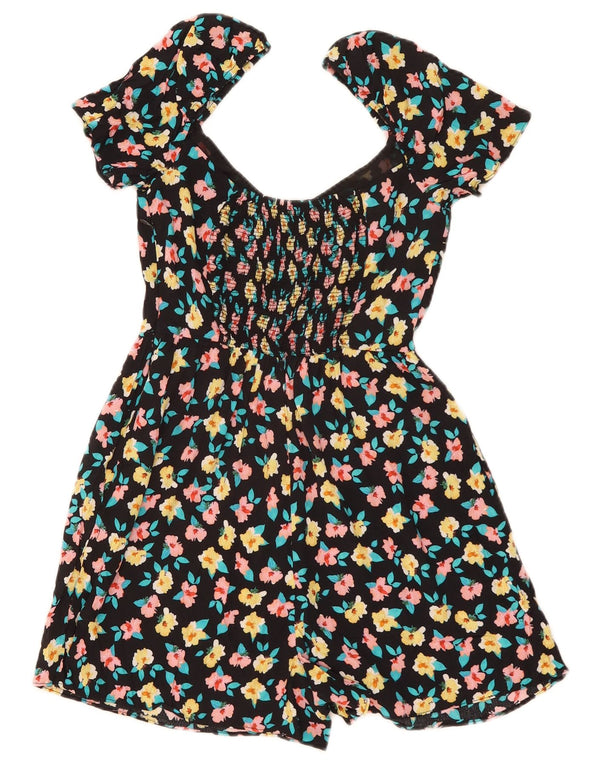 Tutina corta da donna Zara UK 8 piccola nera floreale