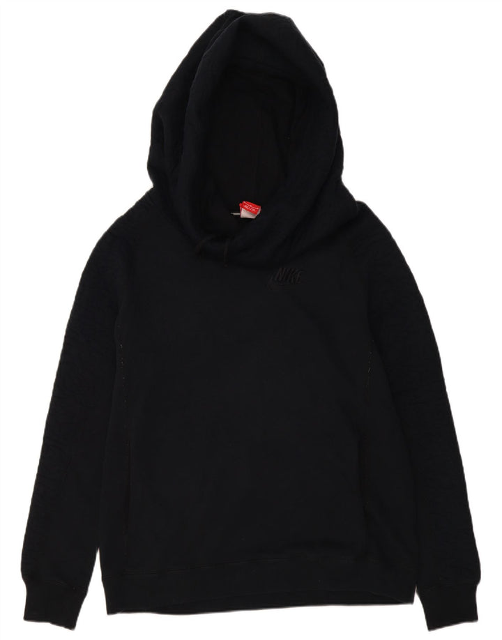Felpa con cappuccio oversize da donna Nike UK 14 cotone medio nero