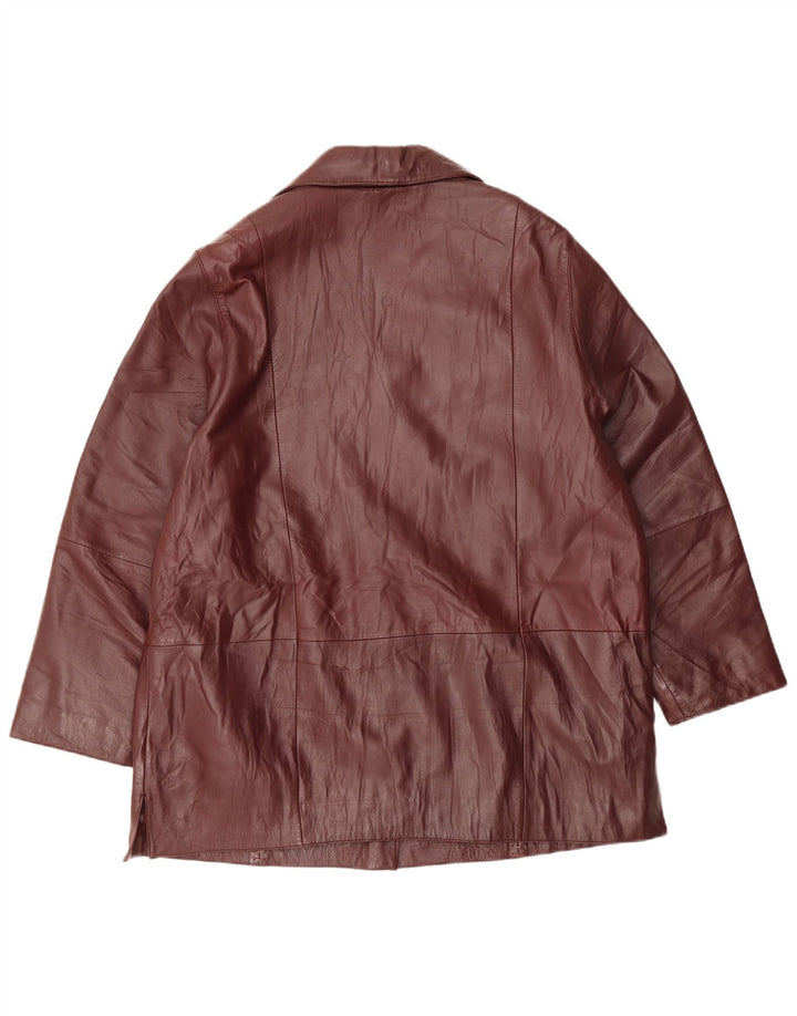 Cappotto in pelle da donna Morena EU 44 XL Bordeaux