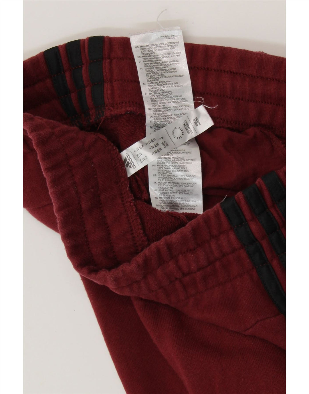 Pantaloni da tuta da donna ADIDAS Joggers UK 4/6 XS Borgogna Cotone