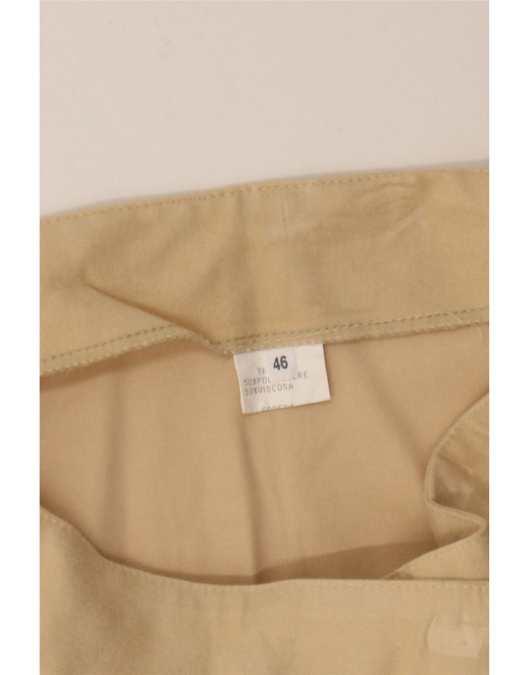VINTAGE Womens High Waist Wrap Skirt IT 46 Large W30  Beige Polyester Vintage Vintage and Second-Hand Vintage from Messina Hembry 