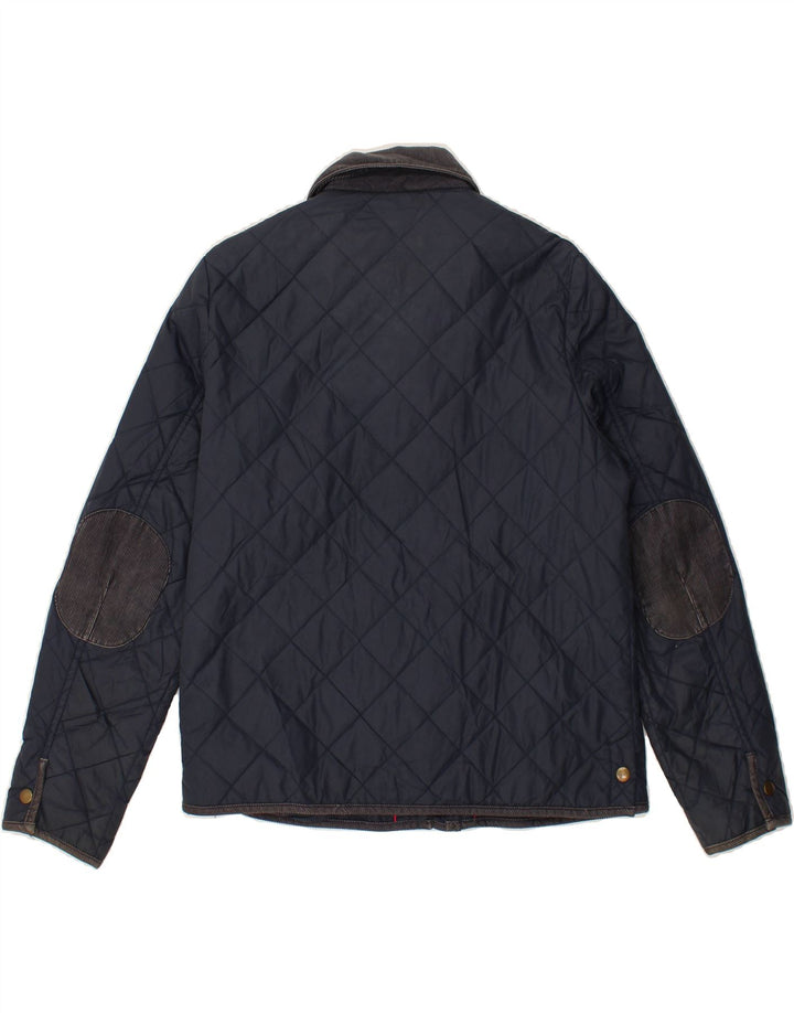 JACK WILLS Womens Quilted Jacket UK 14 Large Navy Blue Nylon Vintage Jack Wills and Second-Hand Jack Wills from Messina Hembry 