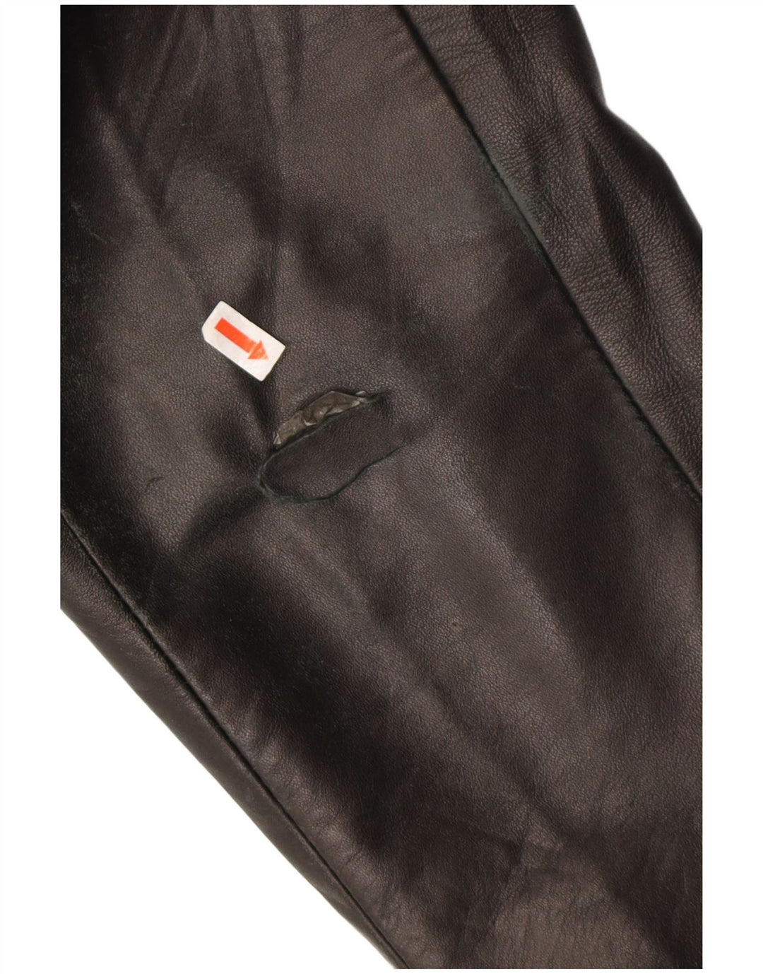 Giacca in pelle vintage da donna con zip IT 54 2XL Pelle marrone