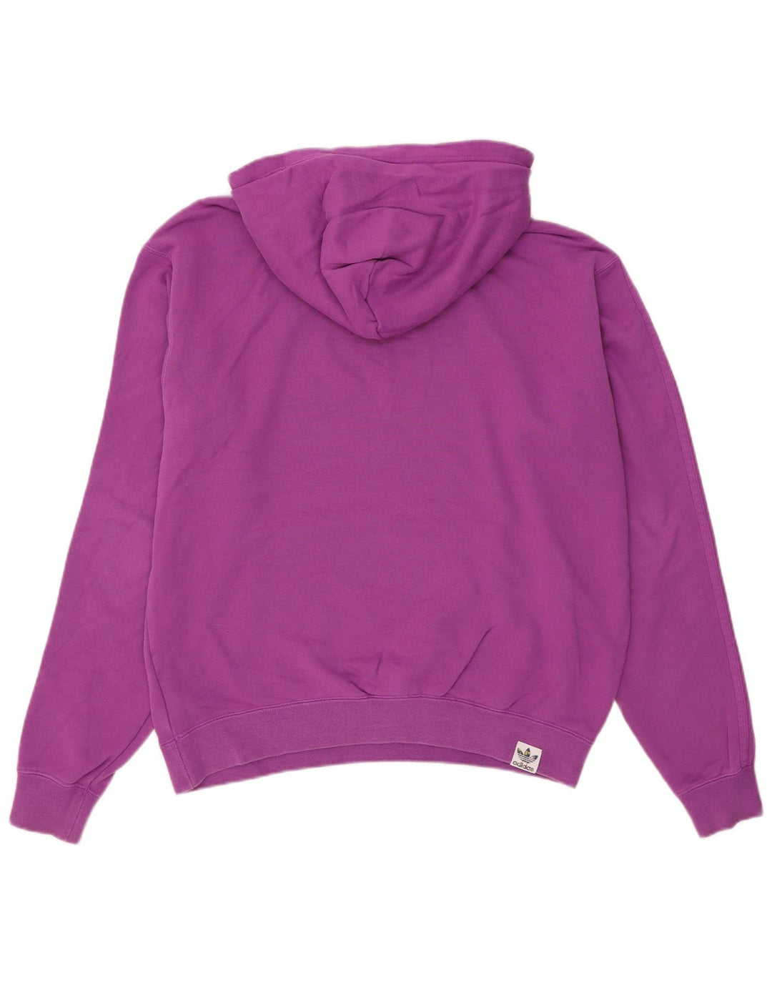 Maglione con cappuccio grafico oversize da uomo Adidas in cotone viola medio