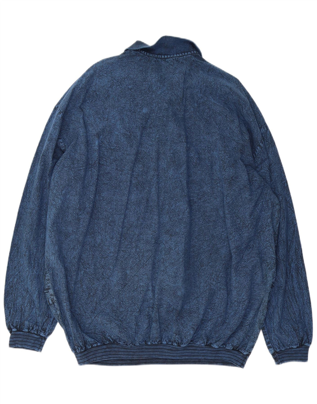 Felpa vintage da uomo con collo alto, maglione 2XL blu navy