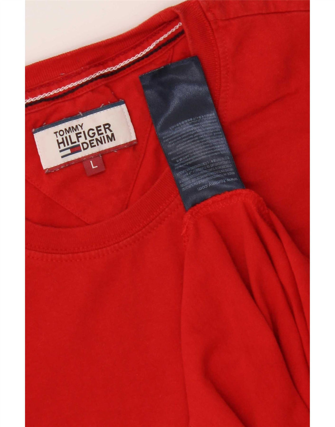 T-shirt da uomo Tommy Hilfiger Top grande in cotone rosso