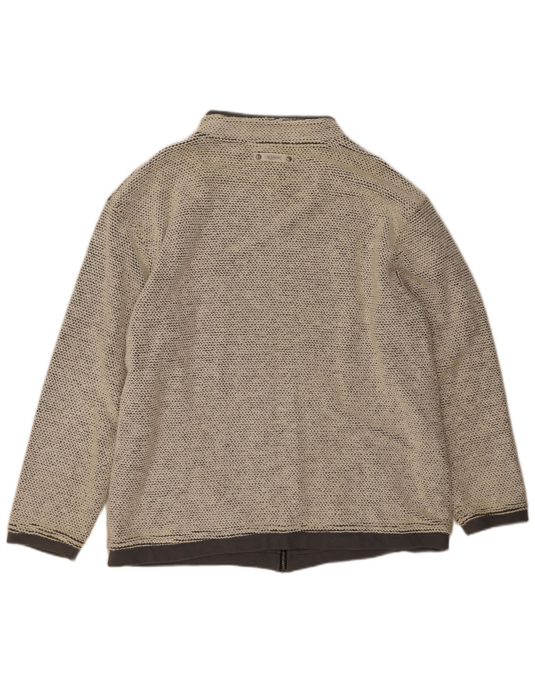 Giacca da ginnastica da uomo Weird Fish di grandi dimensioni in cotone beige