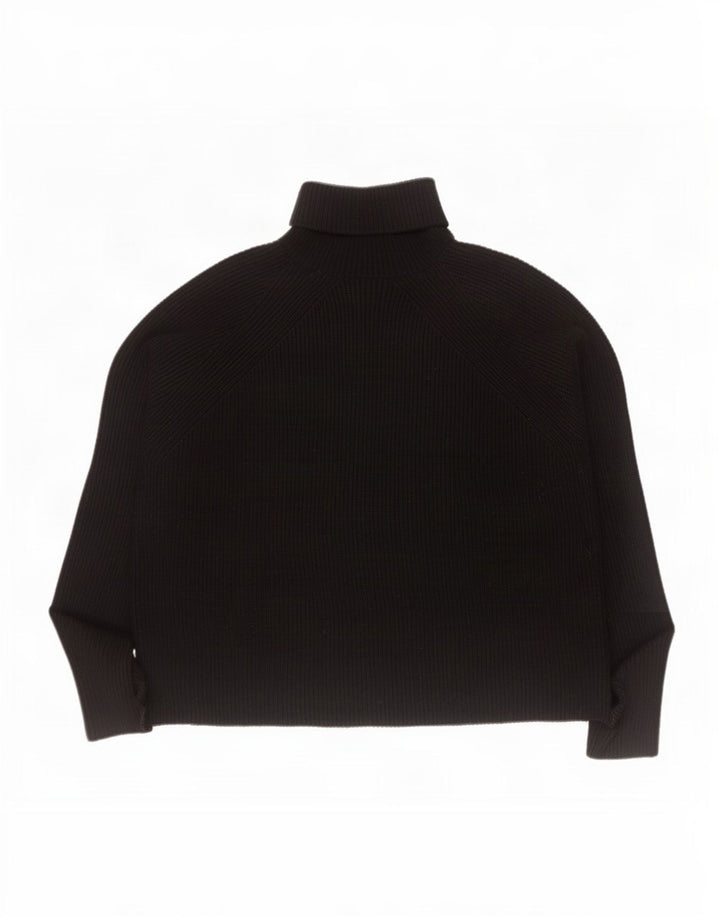 Maglione maglione oversize a collo alto Marks & Spencer da donna UK 16 grande nero