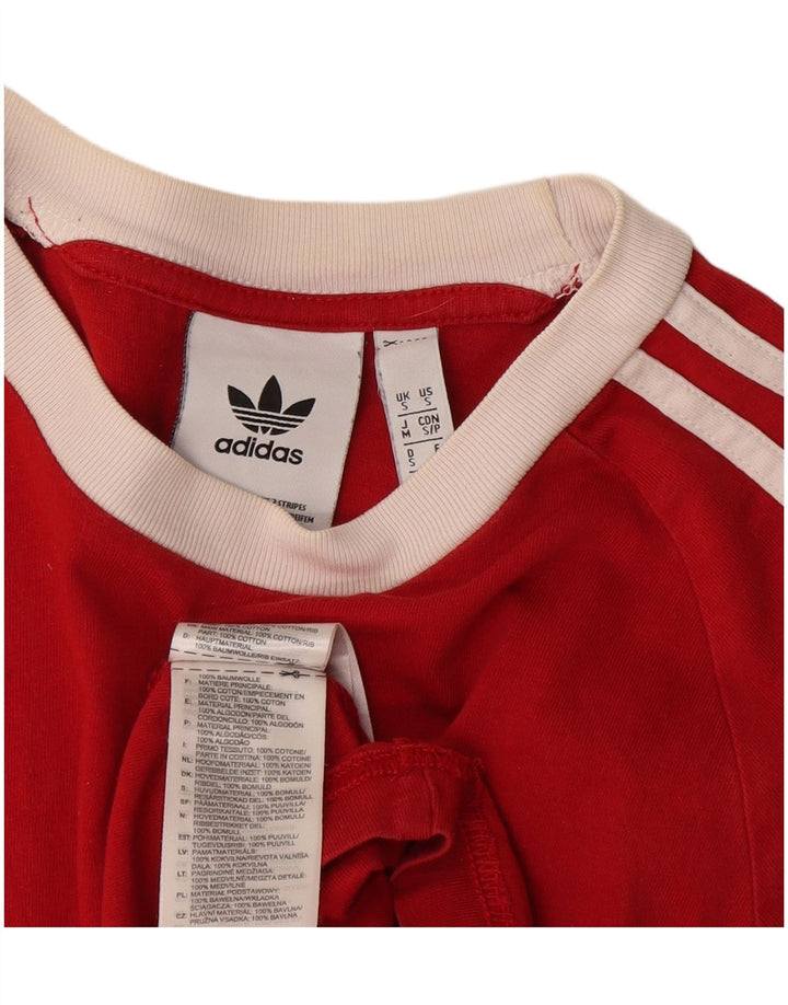 T-shirt Adidas da uomo Top Small rossa in cotone