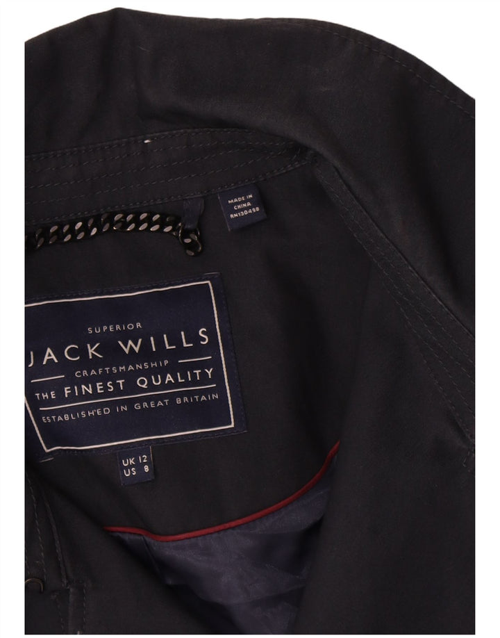 Trench da donna Jack Wills UK 12 cotone medio blu navy
