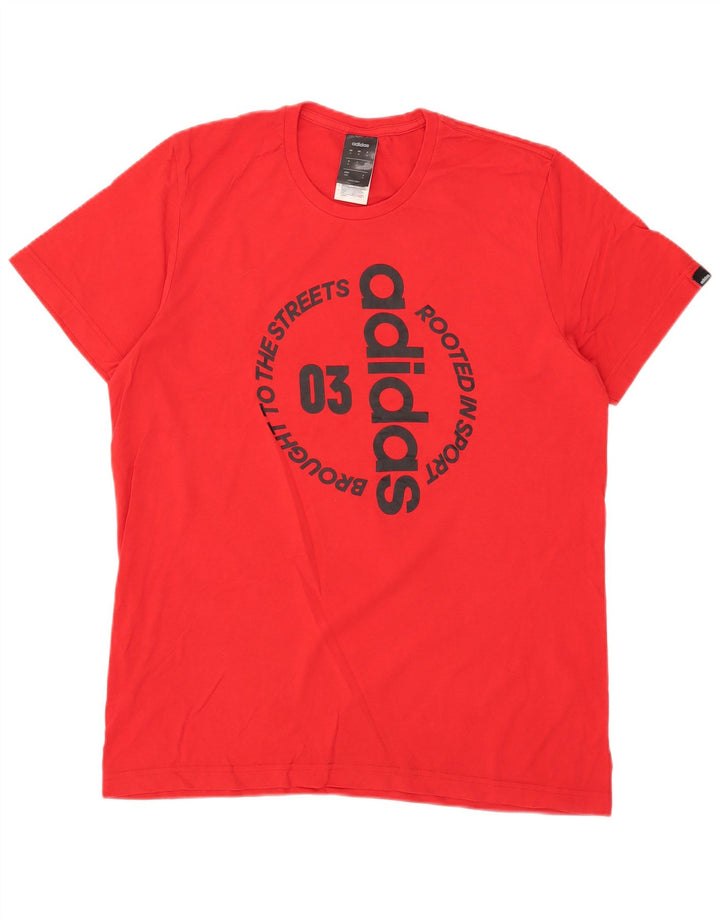Maglietta grafica da uomo Adidas Top rossa media