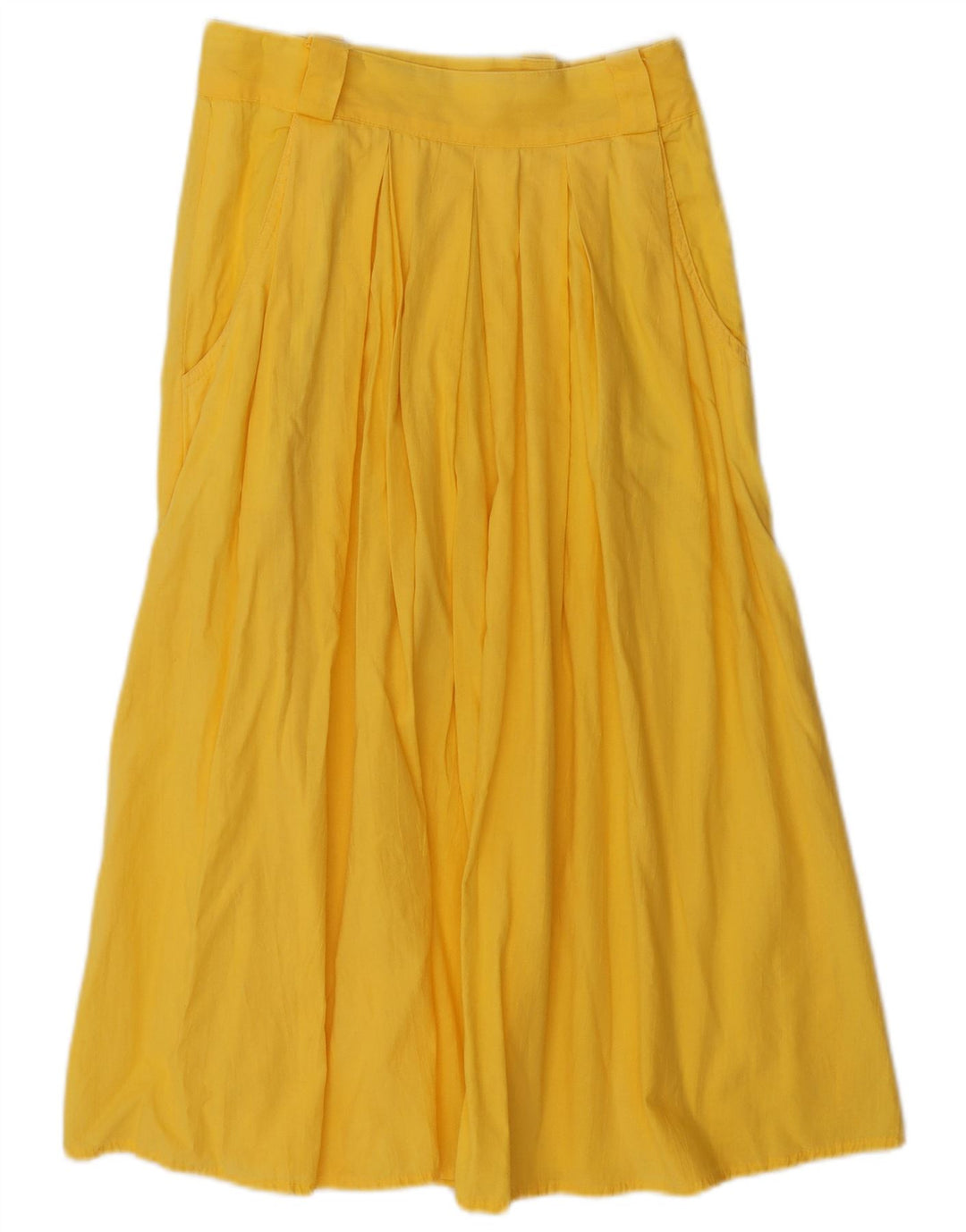 Gonna a trapezio da donna vintage W24 XS gialla