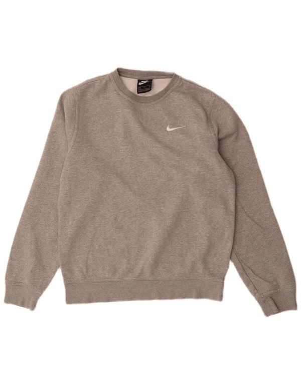 Felpa da uomo Nike Maglione piccolo grigio cotone screziato