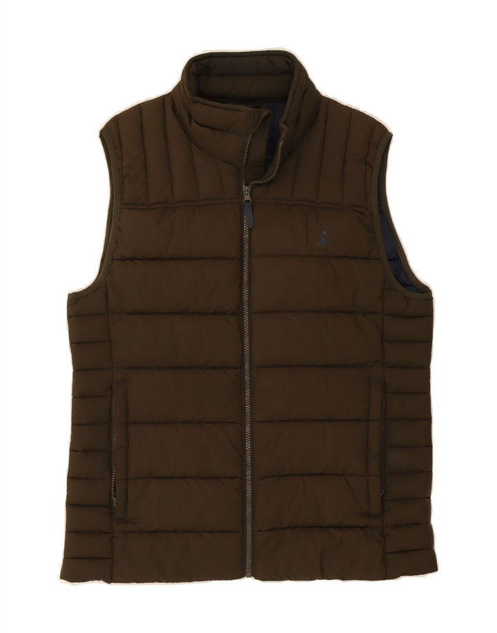 JOULES Mens Padded Gilet UK 38 Medium Brown Polyester Vintage Joules and Second-Hand Joules from Messina Hembry 