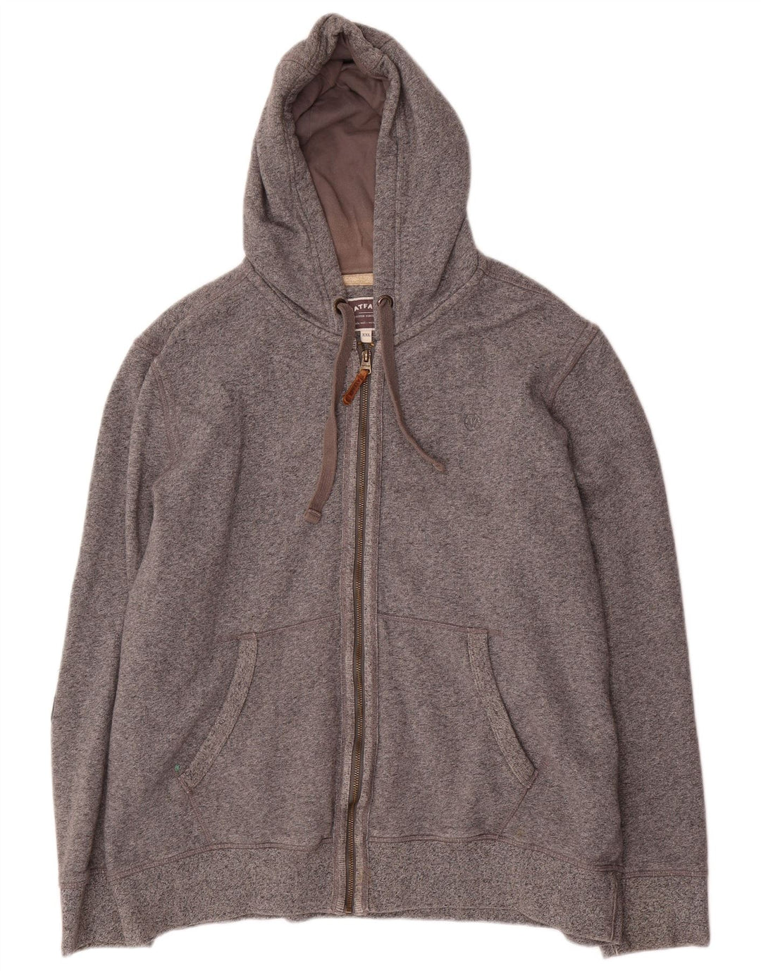 Felpa con cappuccio e zip da uomo Fat Face 2XL in cotone grigio