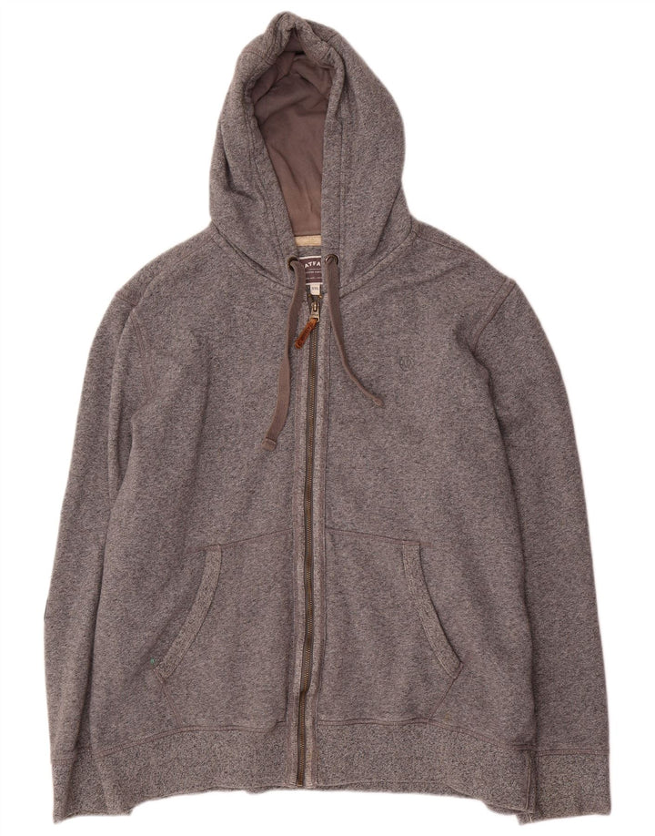 Felpa con cappuccio e zip da uomo Fat Face 2XL in cotone grigio