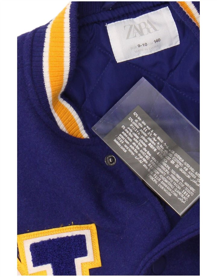 Giacca college ZARA per ragazze New York Crocodiles Graphic 9-10 anni Blu Navy