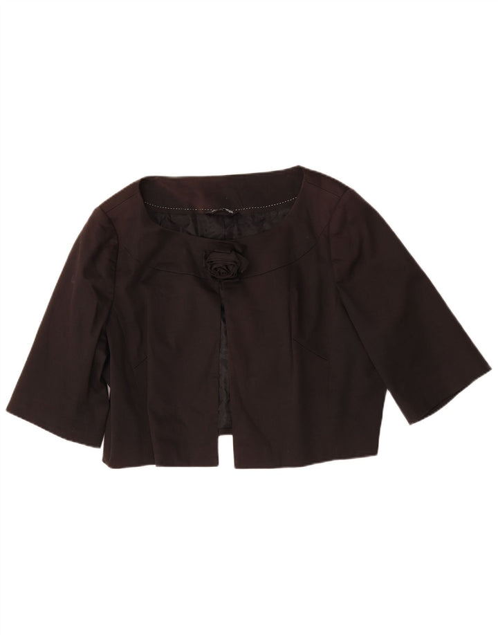 Giacca bolero oversize autografa da donna Marks & Spencer UK 14 media nera