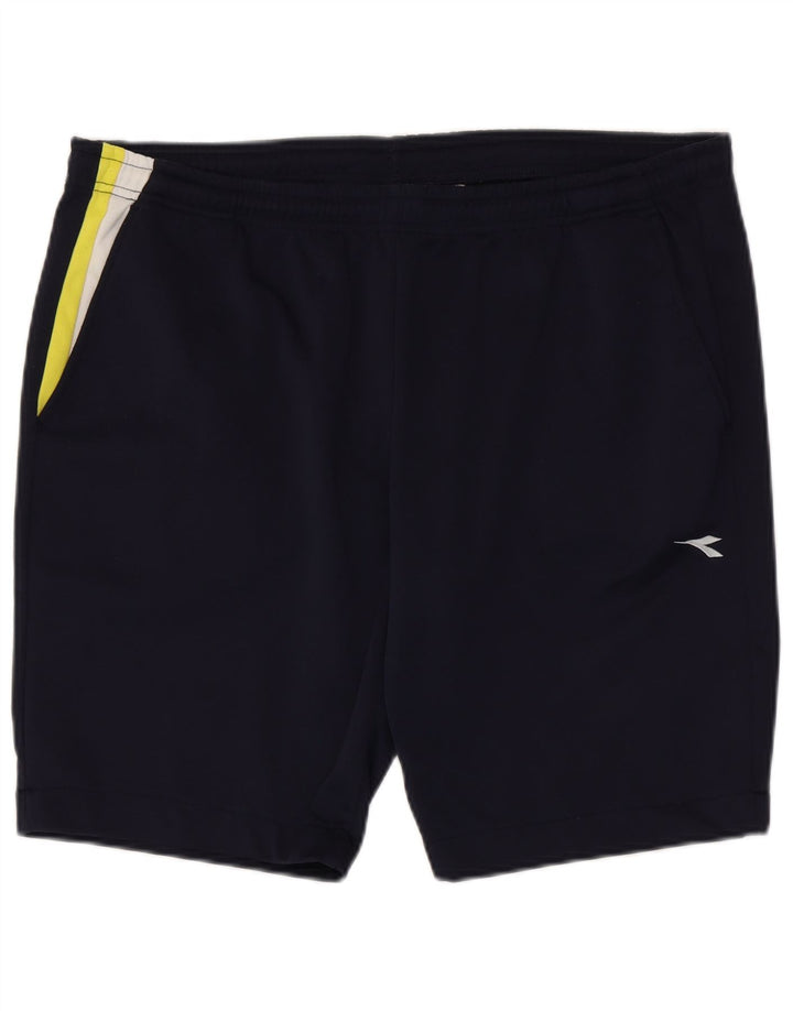 Pantaloncini sportivi da uomo Diadora XL blu navy in poliestere color block